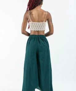 HaremPants.com Women's Cotton Tinkerbell Palazzo Pants In Teal