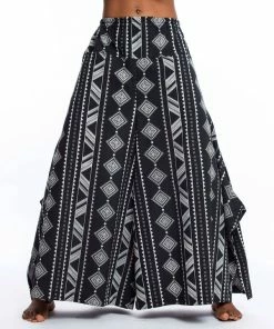 HaremPants.com Diamonds Women's Cotton Palazzo Pants In Black