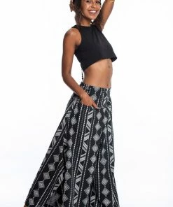 HaremPants.com Diamonds Women's Cotton Palazzo Pants In Black