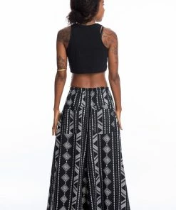 HaremPants.com Diamonds Women's Cotton Palazzo Pants In Black