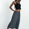 HaremPants.com Women's Crinkled Cotton Cropped Pants In Gray