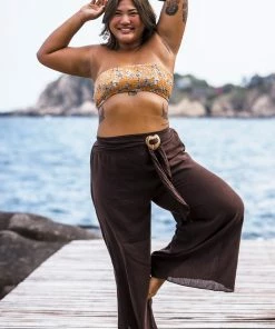 HaremPants.com Plus Size Women's Thai Harem Palazzo Pants In Solid Brown