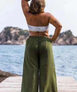 HaremPants.com Plus Size Women's Thai Harem Palazzo Pants In Solid Green