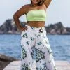 HaremPants.com Plus Size Women's Thai Harem Palazzo Pants In Butterflies Green