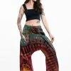 HaremPants.com Women's Tie Dye Cotton Women Harem Pants In Brick Green