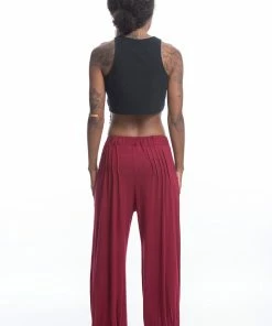 HaremPants.com Cotton Women Harem Pants In Solid Red