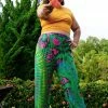 HaremPants.com Plus Size Tie Dye Cotton Women Harem Pants In Green