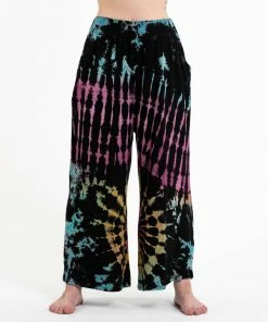 HaremPants.com Tie Dye Wide Leg Palazzo Harem Pants Cotton Turquoise