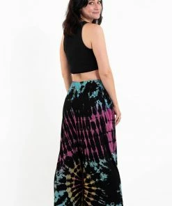 HaremPants.com Tie Dye Wide Leg Palazzo Harem Pants Cotton Turquoise