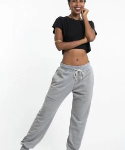 HaremPants.com Women's Terry Pants With Aztec Pockets In Gray
