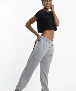 HaremPants.com Women's Terry Pants With Aztec Pockets In Gray