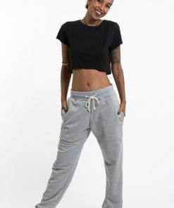 HaremPants.com Women's Terry Pants With Aztec Pockets In Gray