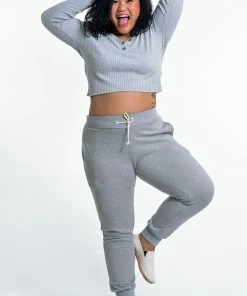 HaremPants.com Women's Terry Pants With Aztec Pockets In Gray
