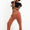 HaremPants.com Women's Terry Pants With Aztec Pockets In Orange