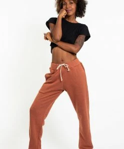 HaremPants.com Women's Terry Pants With Aztec Pockets In Orange