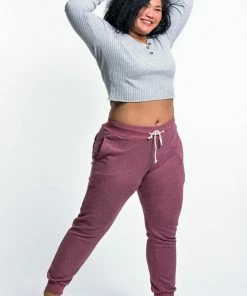 HaremPants.com Women's Terry Pants With Aztec Pockets In Red