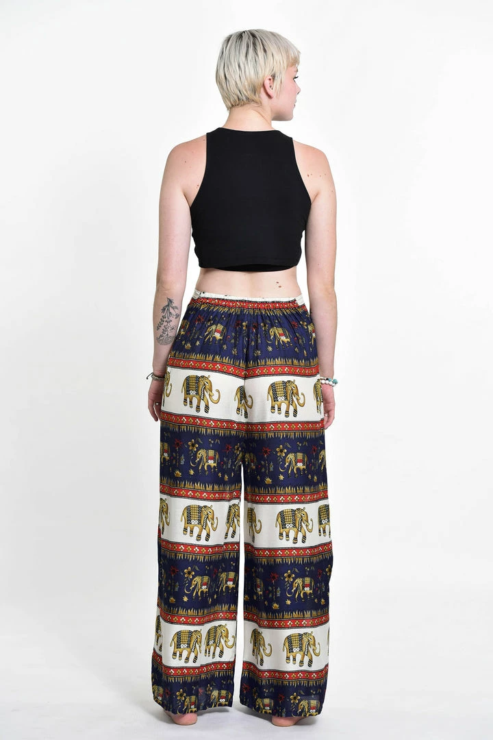 HaremPants.com Elephant Bliss Palazzo Style Elephant Pants In Navy Women's 5 HaremPants.com Elephant Bliss Palazzo Style Elephant Pants In Navy Women's