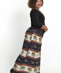 HaremPants.com Plus Size Elephant Bliss Palazzo Style Elephant Pants In Navy