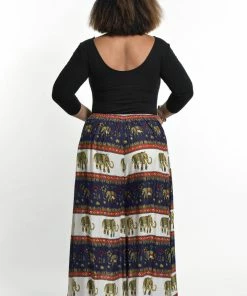 HaremPants.com Plus Size Elephant Bliss Palazzo Style Elephant Pants In Navy