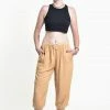 HaremPants.com Women's Drawstring Yoga Massage Cropped Pants In Cream