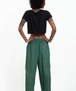 HaremPants.com Solid Color Drawstring Women's Yoga Massage Pants In Fresh Green