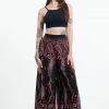 HaremPants.com Paisley Feathers Palazzo Style Harem Pants In Black