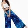 HaremPants.com Women's Paisley Mandalas Palazzo Style Harem Pants In Blue