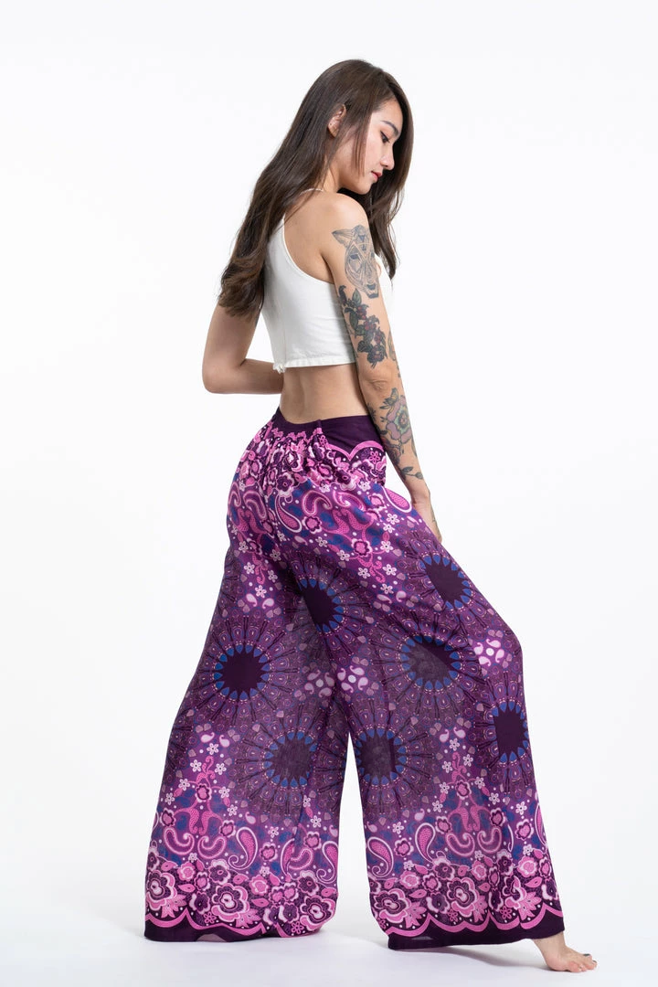 HaremPants.com Paisley Mandalas Palazzo Style Harem Pants In Purple Women's 5 HaremPants.com Paisley Mandalas Palazzo Style Harem Pants In Purple Women's
