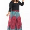 HaremPants.com Plus Size Geometric Mandalas Palazzo Style Harem Pants In Red Women's