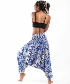 HaremPants.com Imperial Elephant Jumpsuit Elephant Pants In Blue