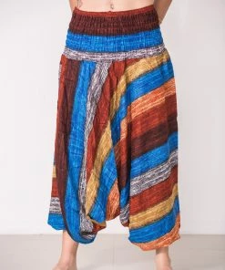 HaremPants.com Boho Rust Striped Jumpsuit Women's Harem Pants