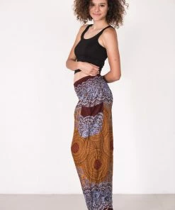 HaremPants.com Geometric Mandalas Women's Harem Pants In Bronze