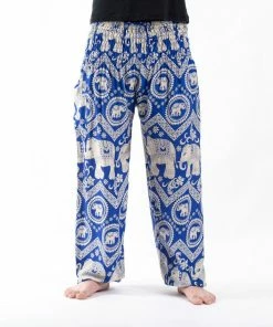 HaremPants.com Imperial Elephant Men's Elephant Pants In Blue