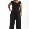 HaremPants.com Plus Size Solid Color Women's Harem Pants In Black