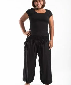 HaremPants.com Plus Size Solid Color Women's Harem Pants In Black