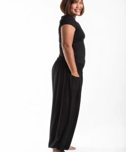 HaremPants.com Plus Size Solid Color Women's Harem Pants In Black