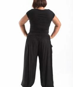 HaremPants.com Plus Size Solid Color Women's Harem Pants In Black