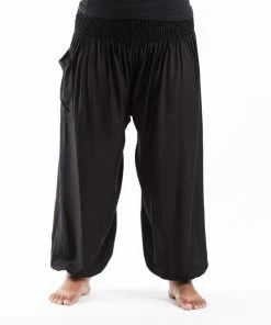HaremPants.com Plus Size Solid Color Women's Harem Pants In Black