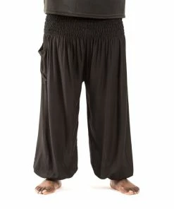 HaremPants.com Plus Size Solid Color Men's Harem Pants In Black