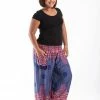 HaremPants.com Plus Size Geometric Mandalas Women's Harem Pants In Blue