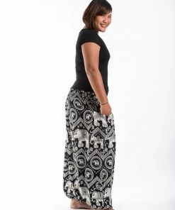 HaremPants.com Plus Size Imperial Elephant Women's Elephant Pants In Black