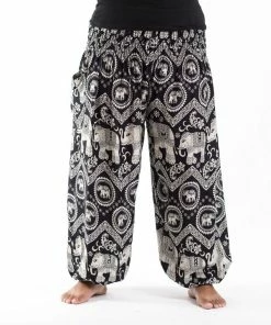 HaremPants.com Plus Size Imperial Elephant Women's Elephant Pants In Black