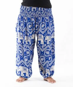 HaremPants.com Plus Size Imperial Elephant Women's Elephant Pants In Blue