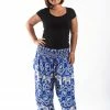 HaremPants.com Plus Size Imperial Elephant Women's Elephant Pants In Blue
